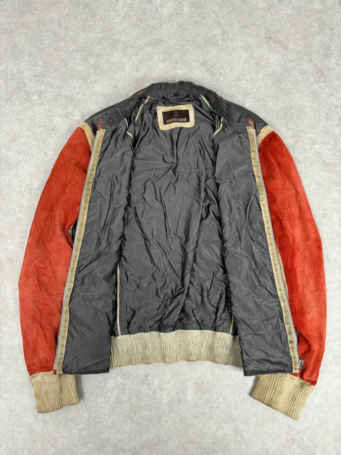 Roberto Cavalli Biker Suede Calf Leather Jacket paXxefh 6