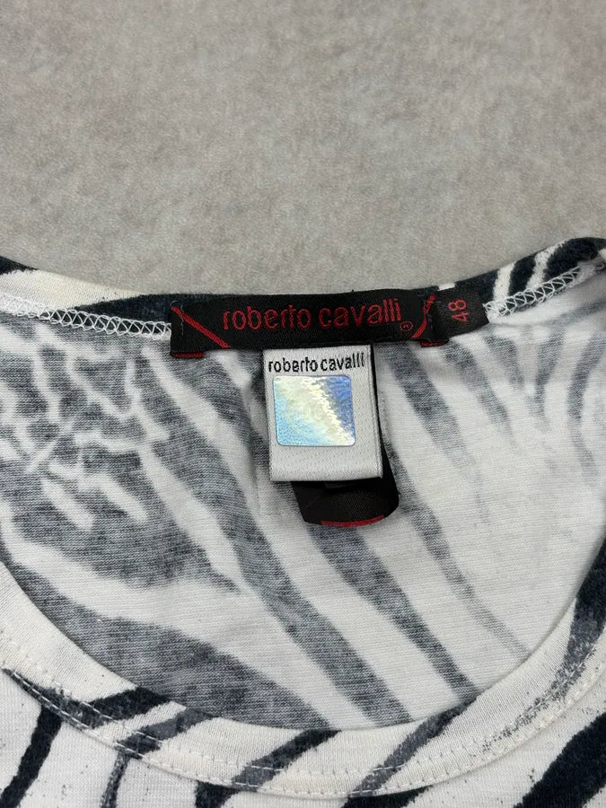 2000s Roberto Cavalli Black & White Zebra T-Shirt zFZLKSE 7