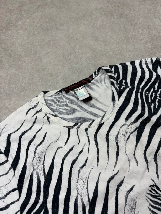 2000s Roberto Cavalli Black & White Zebra T-Shirt zFZLKSE 4