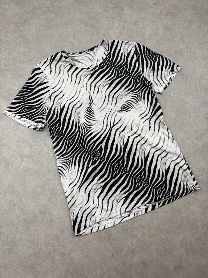 2000s Roberto Cavalli Black & White Zebra T-Shirt yTmZceS 3