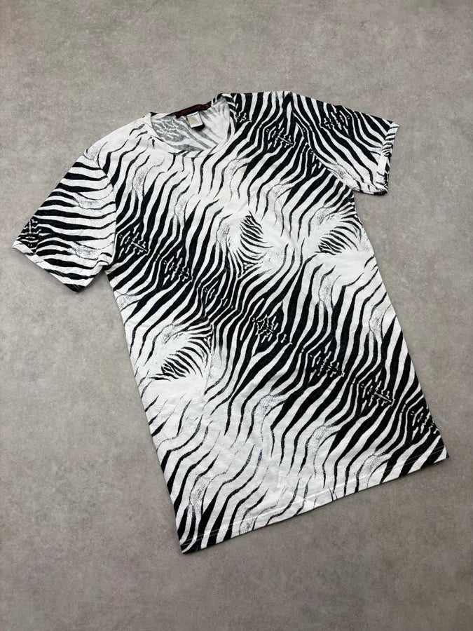 2000s Roberto Cavalli Black & White Zebra T-Shirt zFZLKSE 3