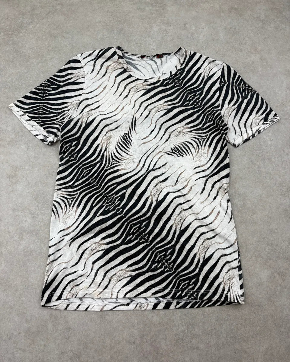 2000s Roberto Cavalli Black & White Zebra T-Shirt yTmZceS 0