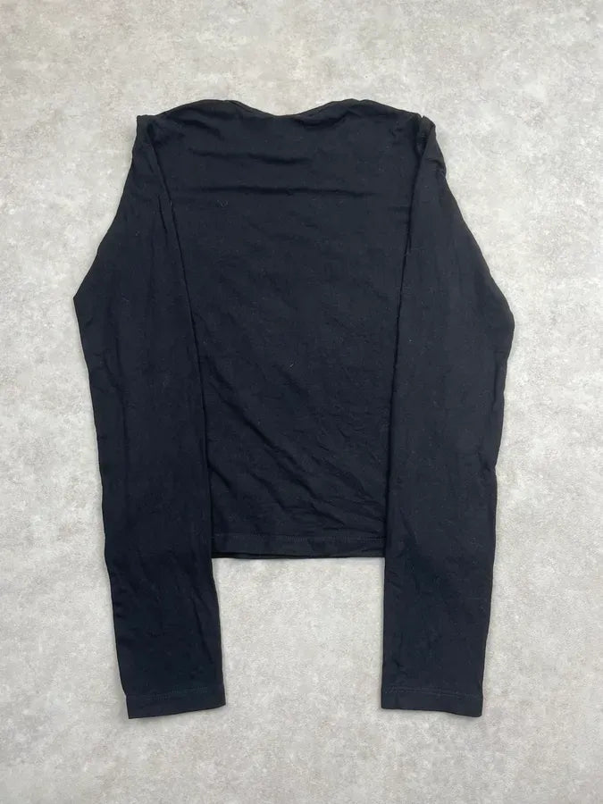 Roberto Cavalli Black Cotton Butterfly Longsleeve Cut Out  zswmSZc 2