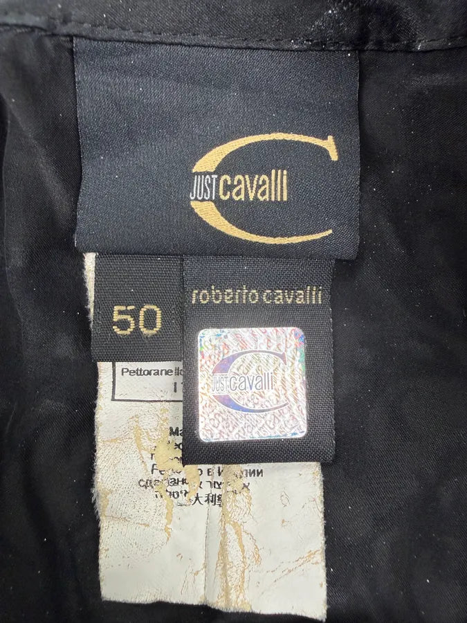 SS2008 Cavalli Black Floral Jacquard Shirt yBFBpAz 6