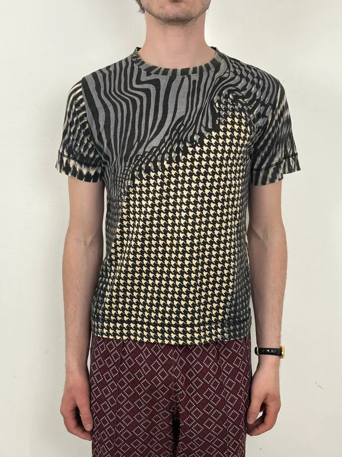 SS2001 Cavalli Psycho Multi-Patterned T-Shirt TNbOqxh 1