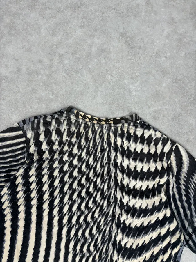 SS2001 Cavalli Psycho Multi-Patterned T-Shirt TNbOqxh 5
