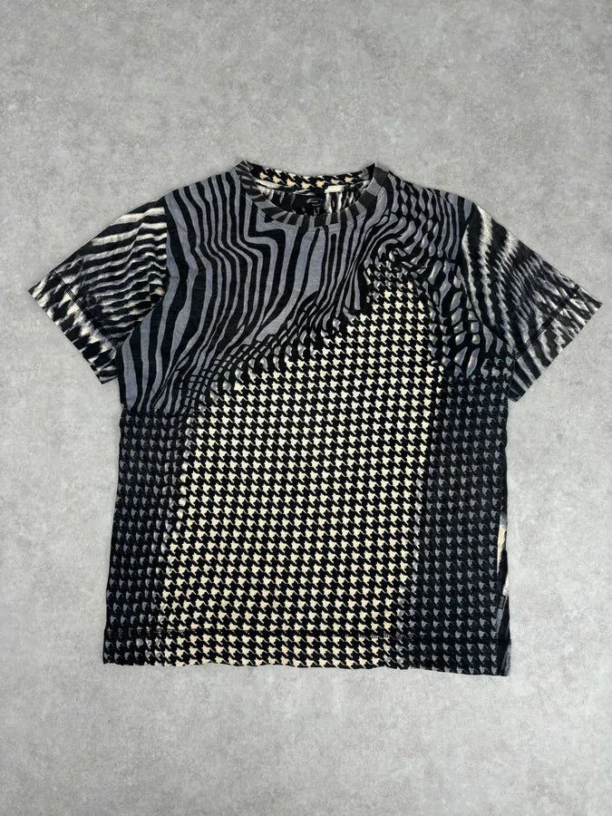 SS2001 Cavalli Psycho Multi-Patterned T-Shirt TNbOqxh 0