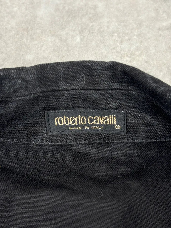 2000s Roberto Cavalli Black Obscure Damask Jacket GYrLQcf 10