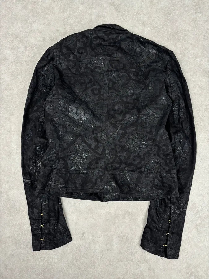 2000s Roberto Cavalli Black Obscure Damask Jacket GYrLQcf 4