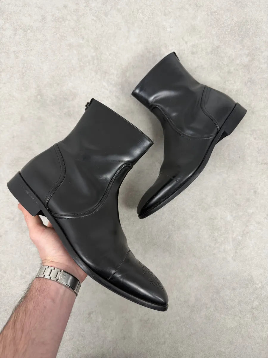 Roberto Cavalli Black Leather Ankle Boots YHDLQbB 0