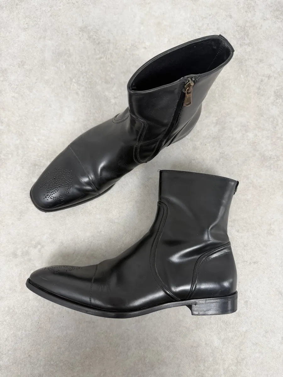 Roberto Cavalli Black Leather Ankle Boots YHDLQbB 1