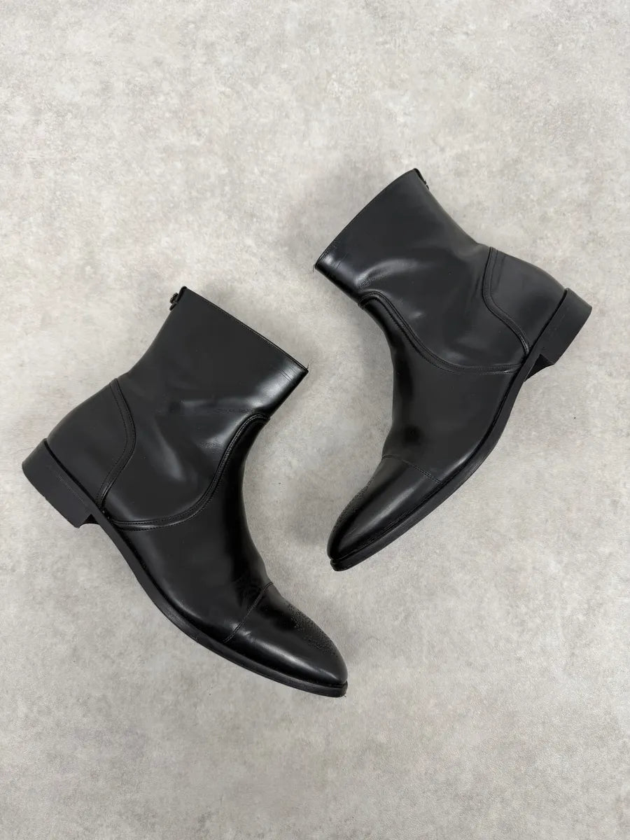 Roberto Cavalli Black Leather Ankle Boots YHDLQbB 3