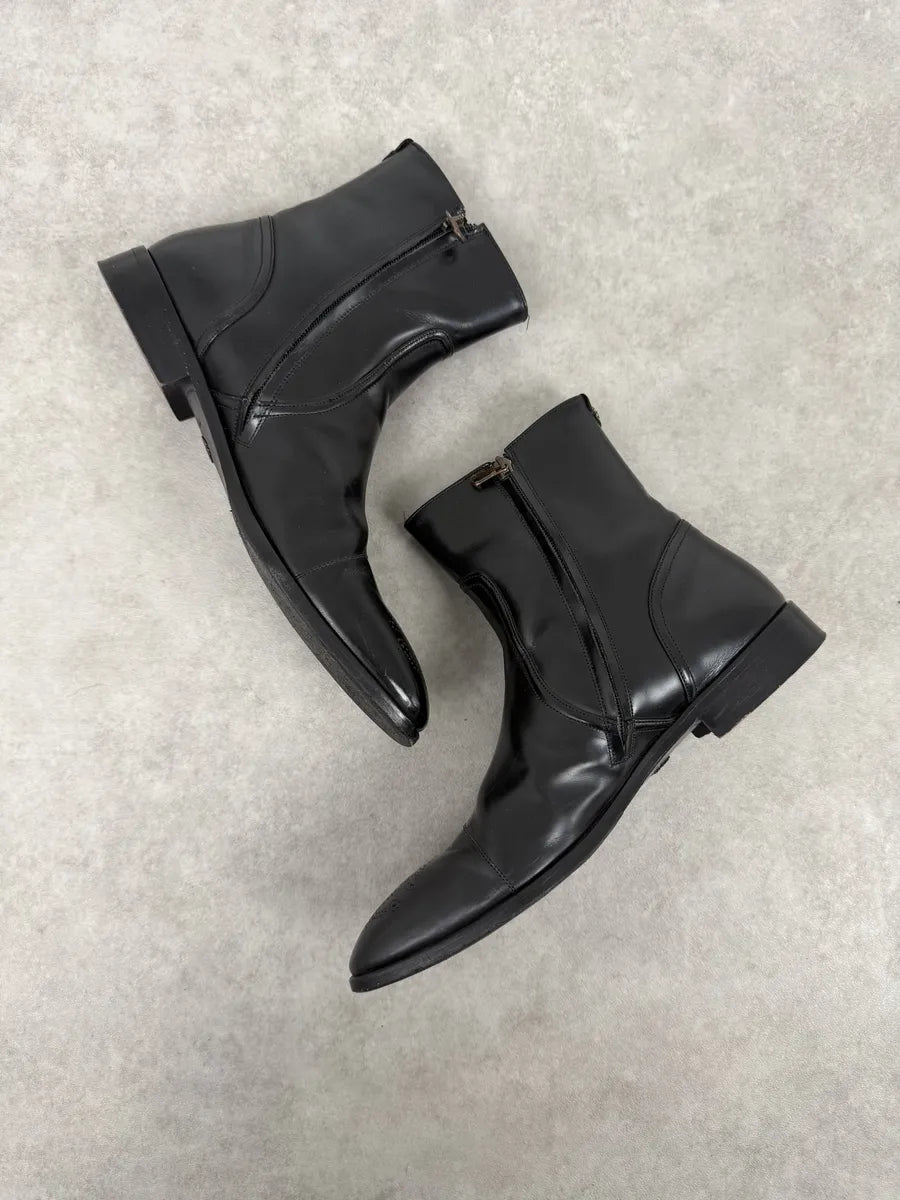 Roberto Cavalli Black Leather Ankle Boots YHDLQbB 4
