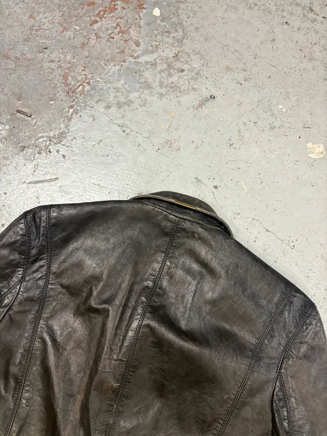 2000s Roberto Cavalli Black Leather Premium Trench Coat uUGaGPj 6