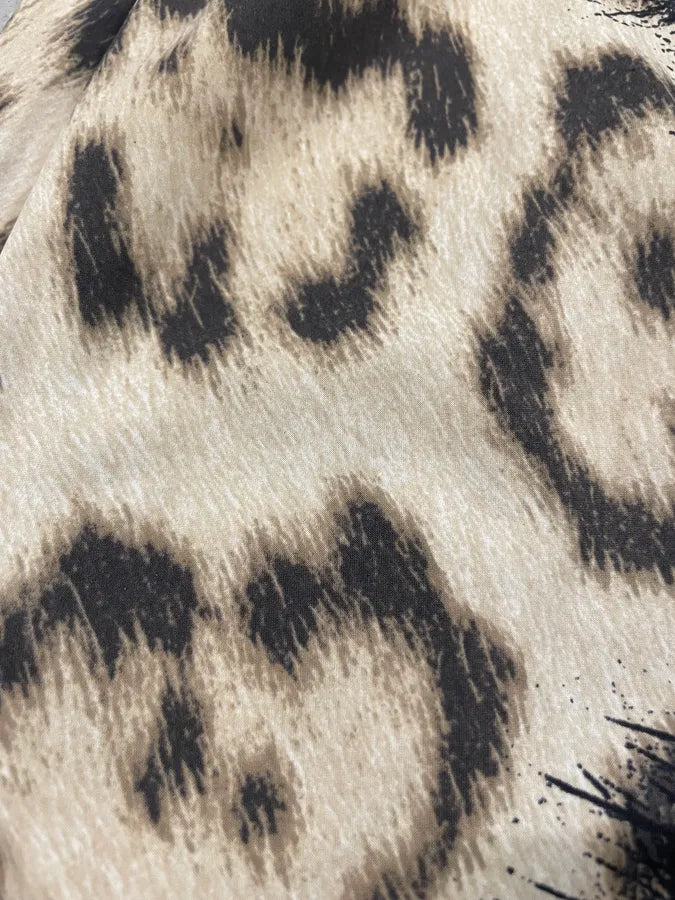 Roberto Cavalli Black Leopard Faded Long Dress OswrBBU 8