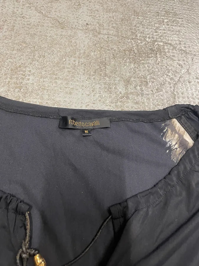 Roberto Cavalli Black Leopard Faded Long Dress OswrBBU 5