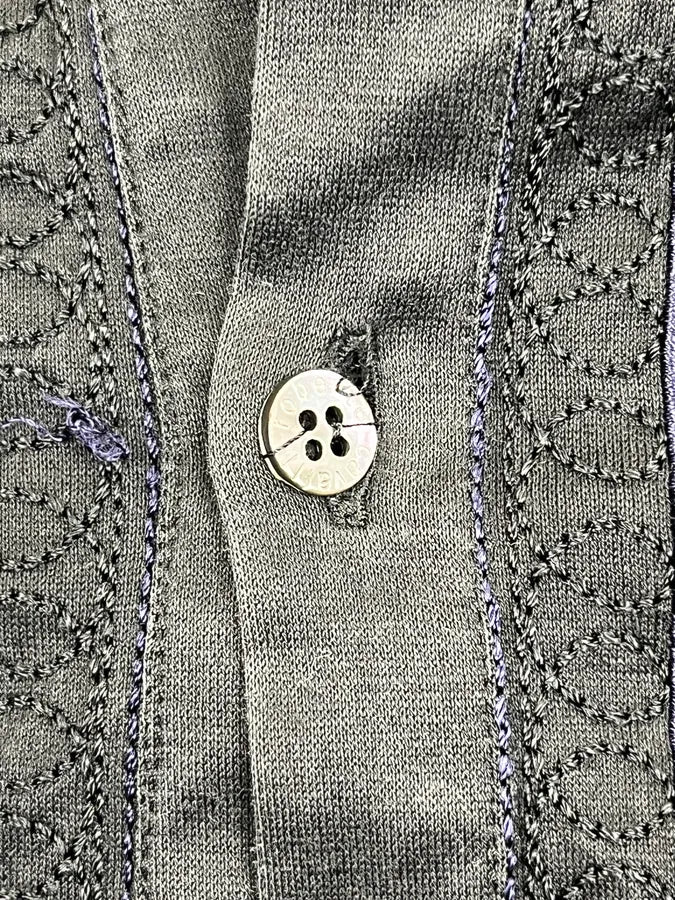 2000s Roberto Cavalli Dark Navy Embroidered Henley Longsleeve HCvymHx 8