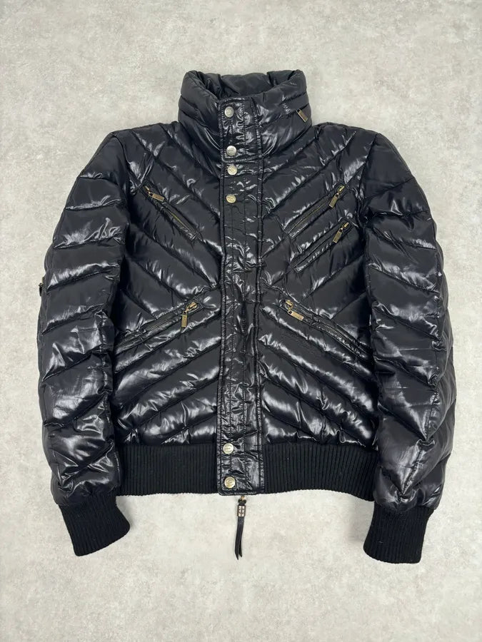 2000s Cavalli Cavalli Black Nylon Quilted Puffer Jacket dnxWWCK 0