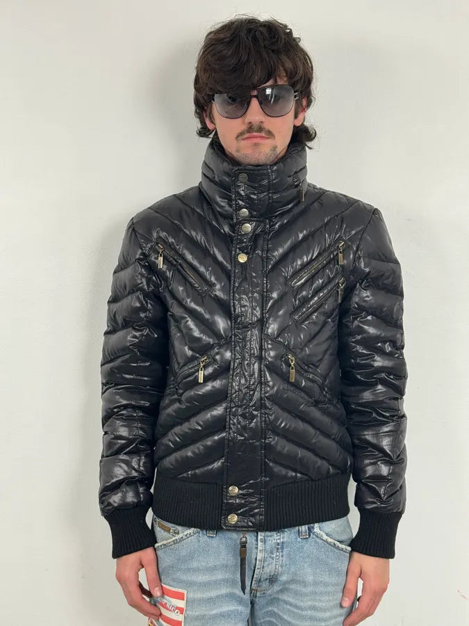 2000s Cavalli Cavalli Black Nylon Quilted Puffer Jacket dnxWWCK 1