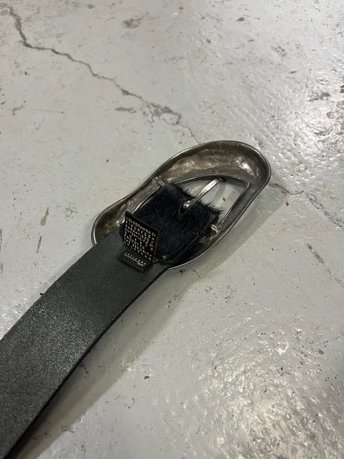 Roberto Cavalli Black Pony Hair Leather Belt yHVpXQt 6