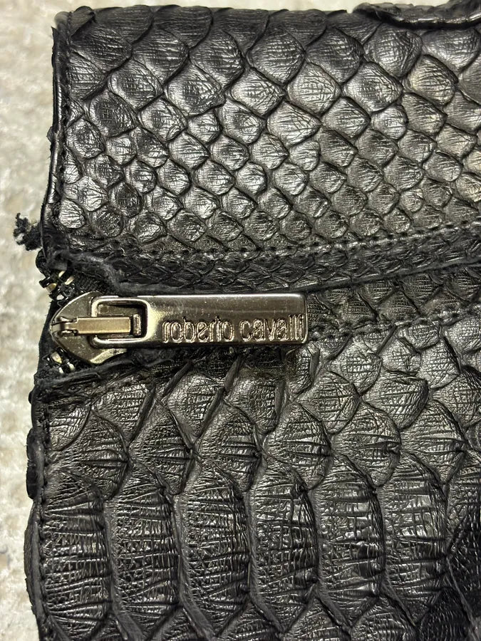 Roberto Cavalli Black Python Leather Boots ZOJySSP 8