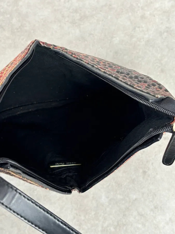 Roberto Cavalli Black Red Gradient Snakeskin Effect Hobo Bag  UqeCtHc 14