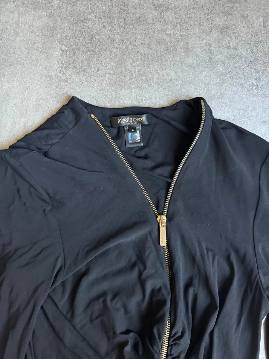 Roberto Cavalli Black Tornado Zip Knit Dress (L) PegSiNU 9