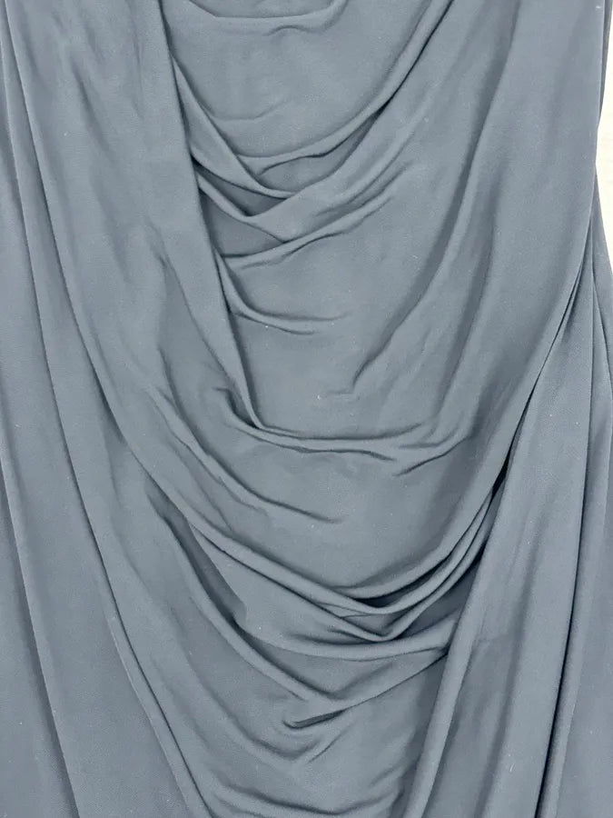Roberto Cavalli Black Viscose Draped Mini Dress xPmeuyY 7
