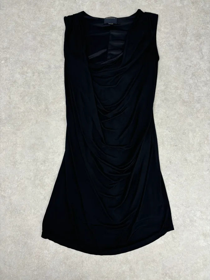 Roberto Cavalli Black Viscose Draped Mini Dress xPmeuyY 0