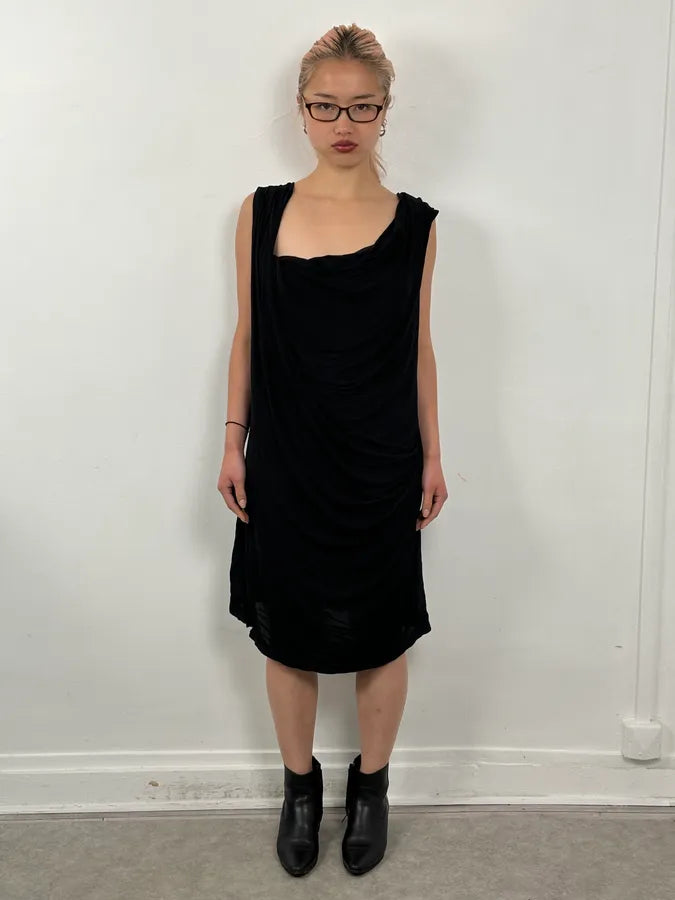 Roberto Cavalli Black Viscose Draped Mini Dress xPmeuyY 1