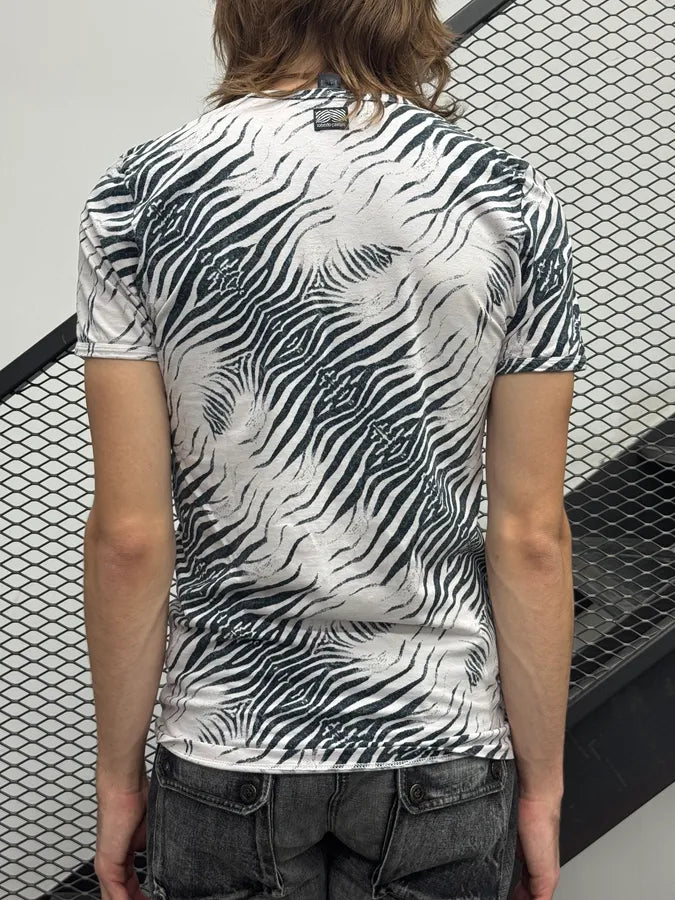 2000s Roberto Cavalli Black & White Zebra T-Shirt FzTkjti 1