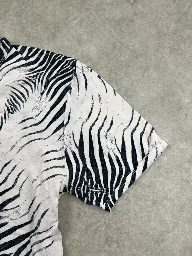2000s Roberto Cavalli Black & White Zebra T-Shirt FzTkjti 6