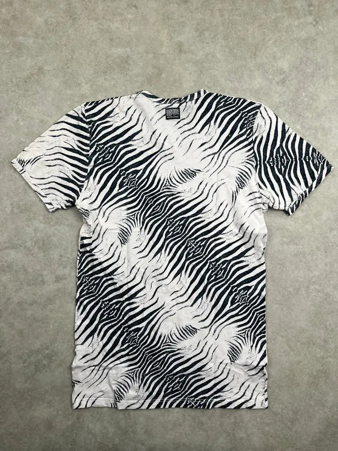 2000s Roberto Cavalli Black & White Zebra T-Shirt FzTkjti 3