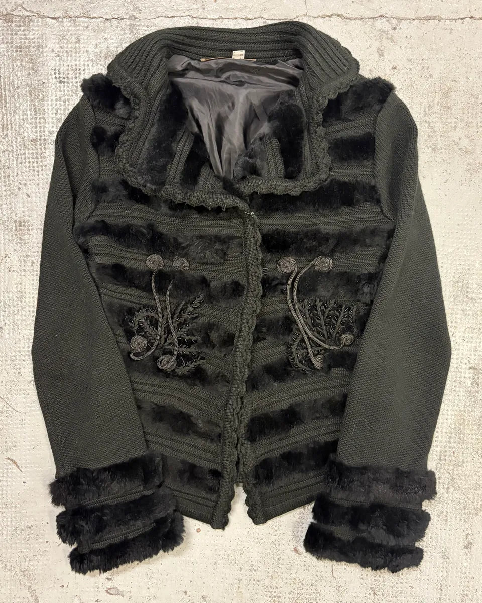 2000s Roberto Cavalli Black Wool Embroidered Blazer Jacket vvROfRH 0