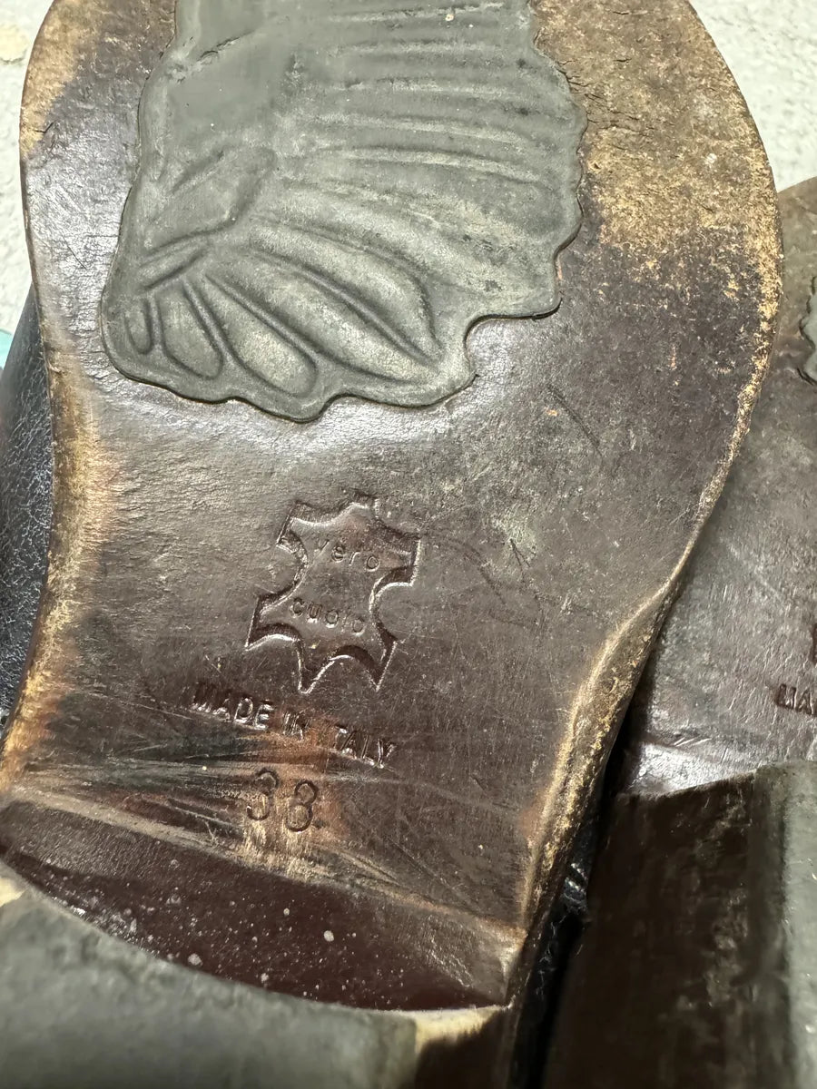 Roberto Cavalli Blue Aviator Wings Leather Santiags Boots UkQeCsC 8