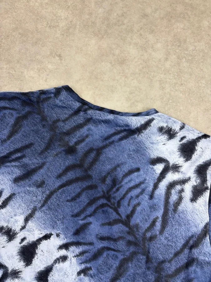2000s Roberto Cavalli Blue Animal Zebra T-Shirt wkjkGUb 5