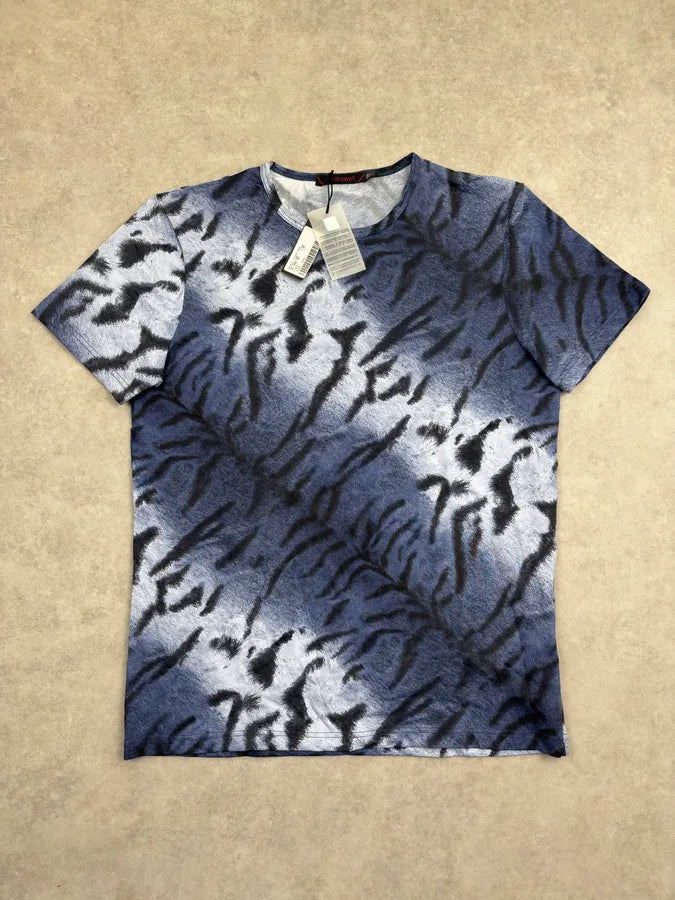 2000s Roberto Cavalli Blue Animal Zebra T-Shirt wkjkGUb 2