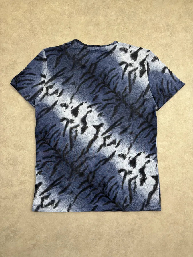 2000s Roberto Cavalli Blue Animal Zebra T-Shirt wkjkGUb 4