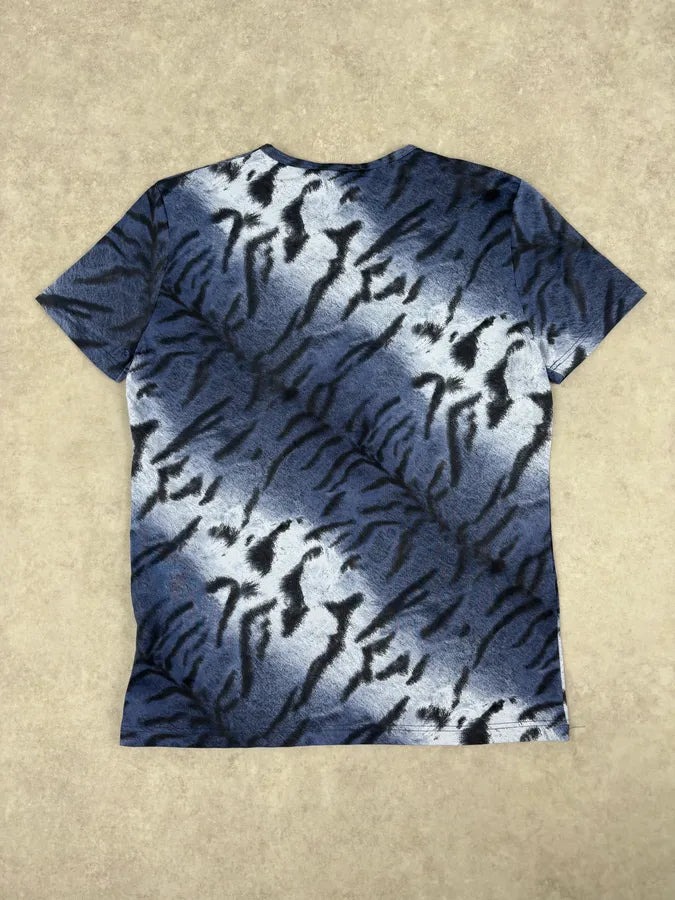 Roberto Cavalli Blue Zebra Savage T-Shirt afqjKYY 4
