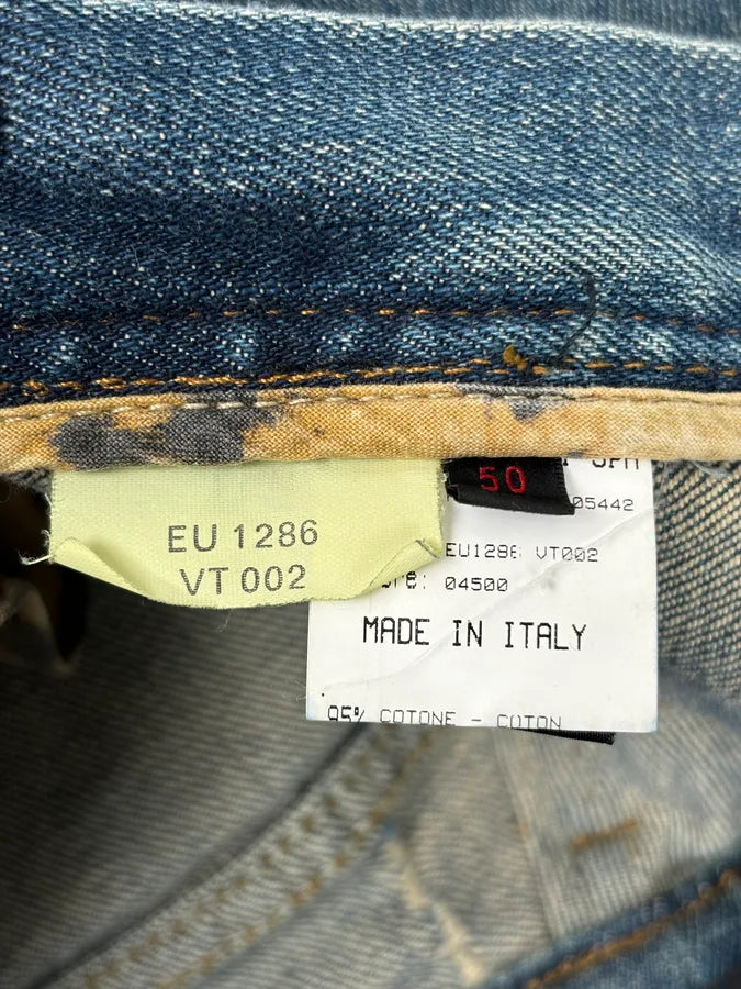 2000s Roberto Cavalli Blue Straight Contrast Side Stripe Denim Jeans hoDzZwc 10
