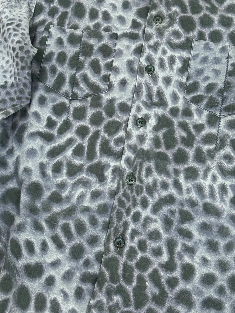 Roberto Cavalli Blue Leopard Obscure Shirt mOUEoNt 9