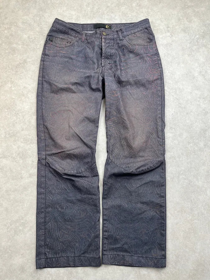 2000s Cavalli Blue Psycho Tribal Pants bHOcWnF 0