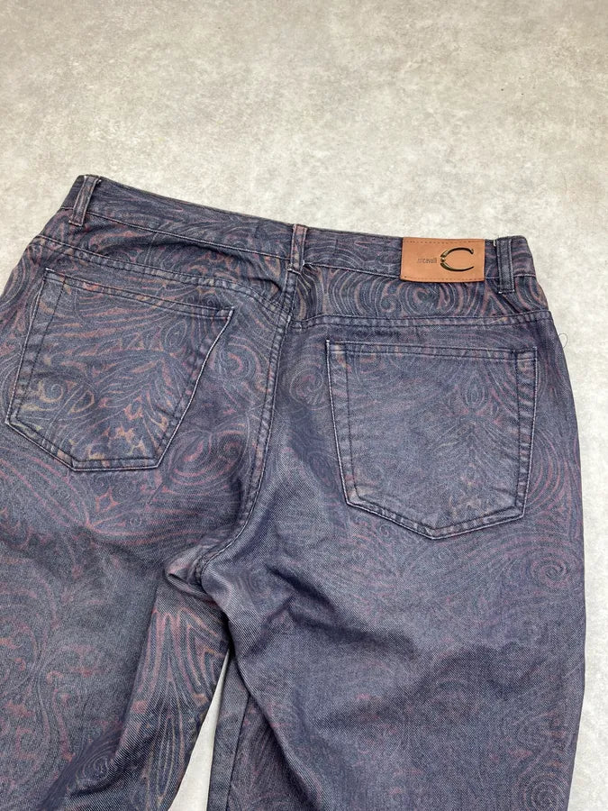 2000s Cavalli Blue Psycho Tribal Pants bHOcWnF 6