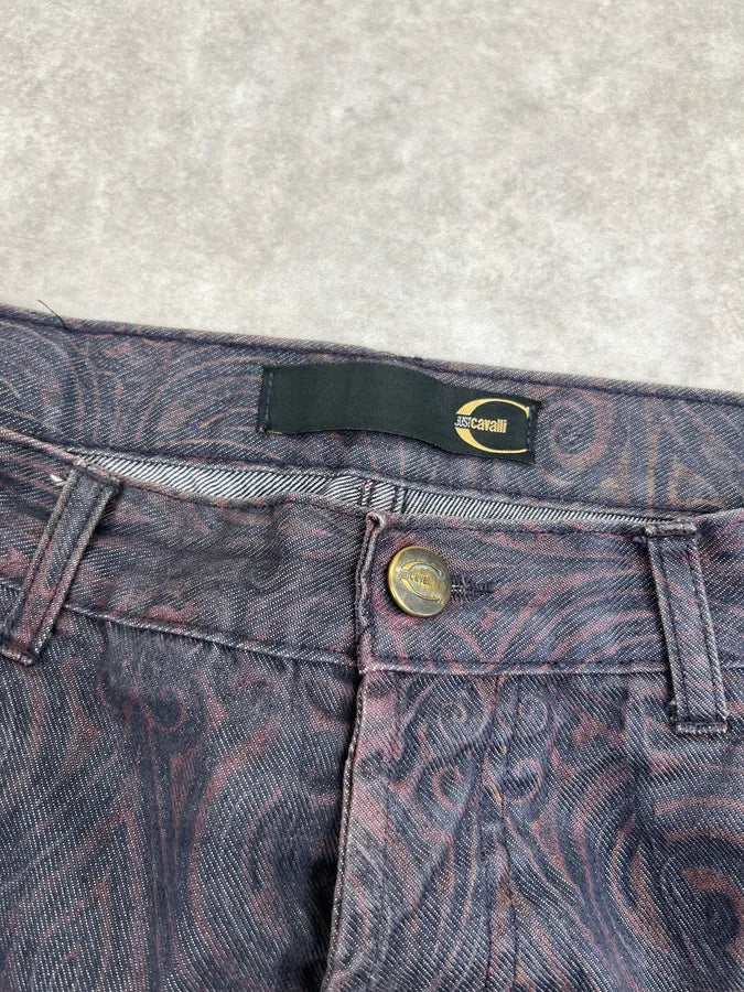 2000s Cavalli Blue Psycho Tribal Pants bHOcWnF 7