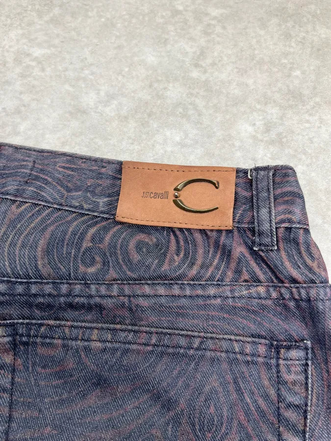 2000s Cavalli Blue Psycho Tribal Pants bHOcWnF 8