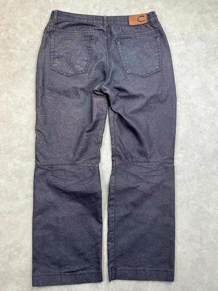 2000s Cavalli Blue Psycho Tribal Pants bHOcWnF 4