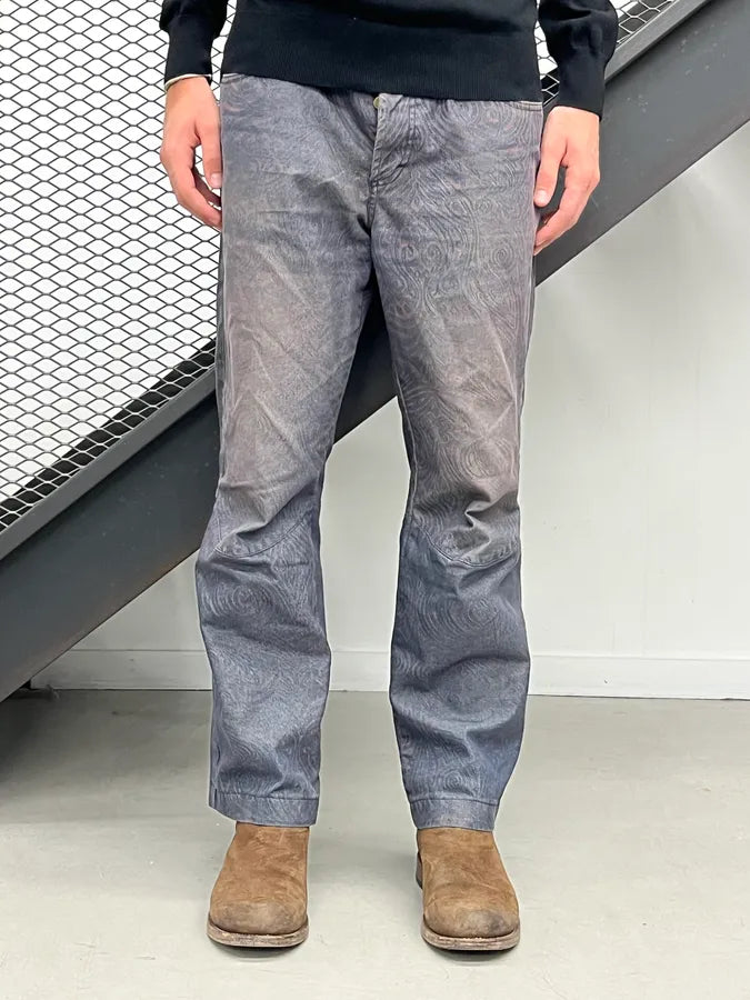 2000s Cavalli Blue Psycho Tribal Pants bHOcWnF 1