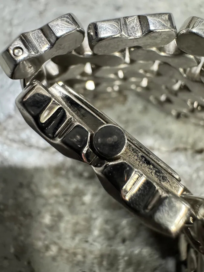 Roberto Cavalli Bones Skeleton Effect Silver Steel Watch (OS) 10