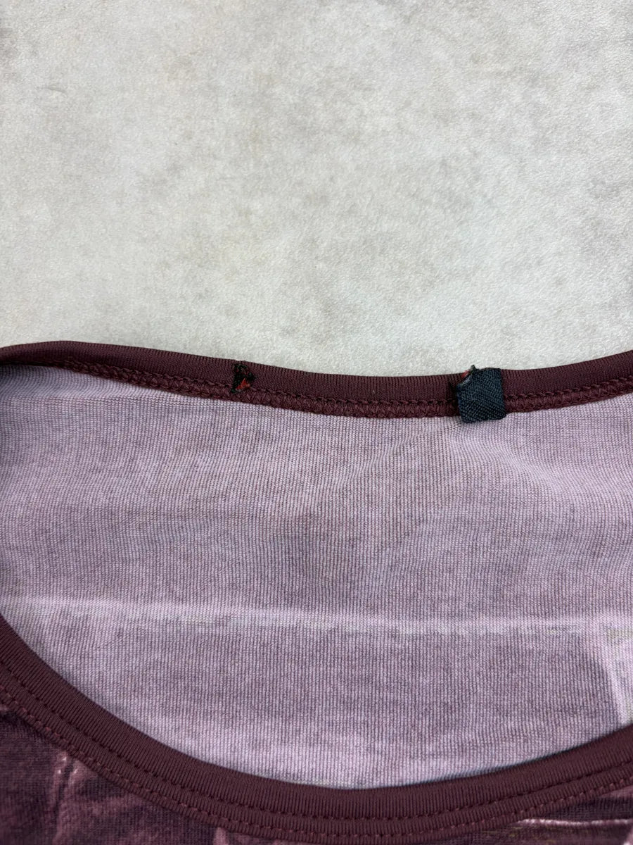 2000s Cavalli Bordeaux Denim Trompe LOeil Washed Longsleeve NfCJuqA 4