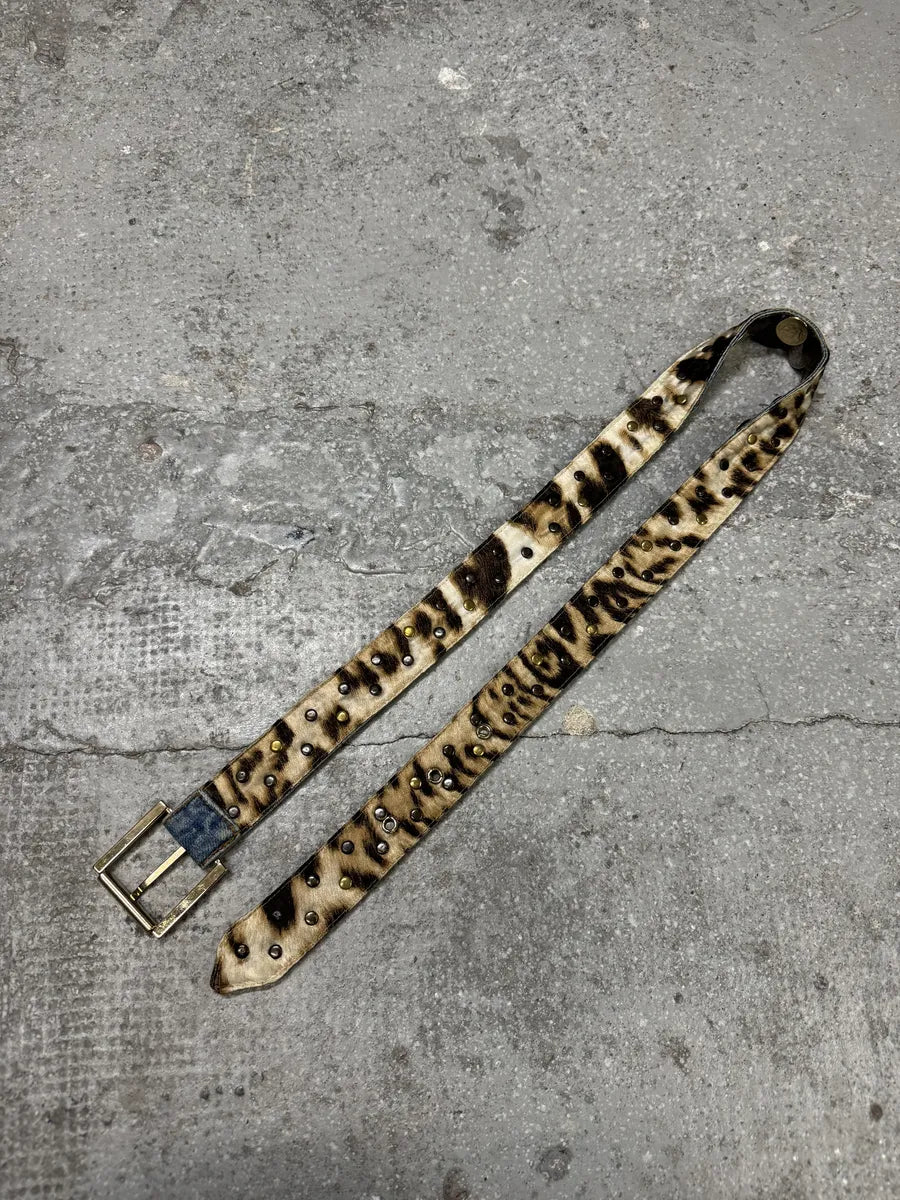 Roberto Cavalli Bronze Money Denim Belt (OS) 3